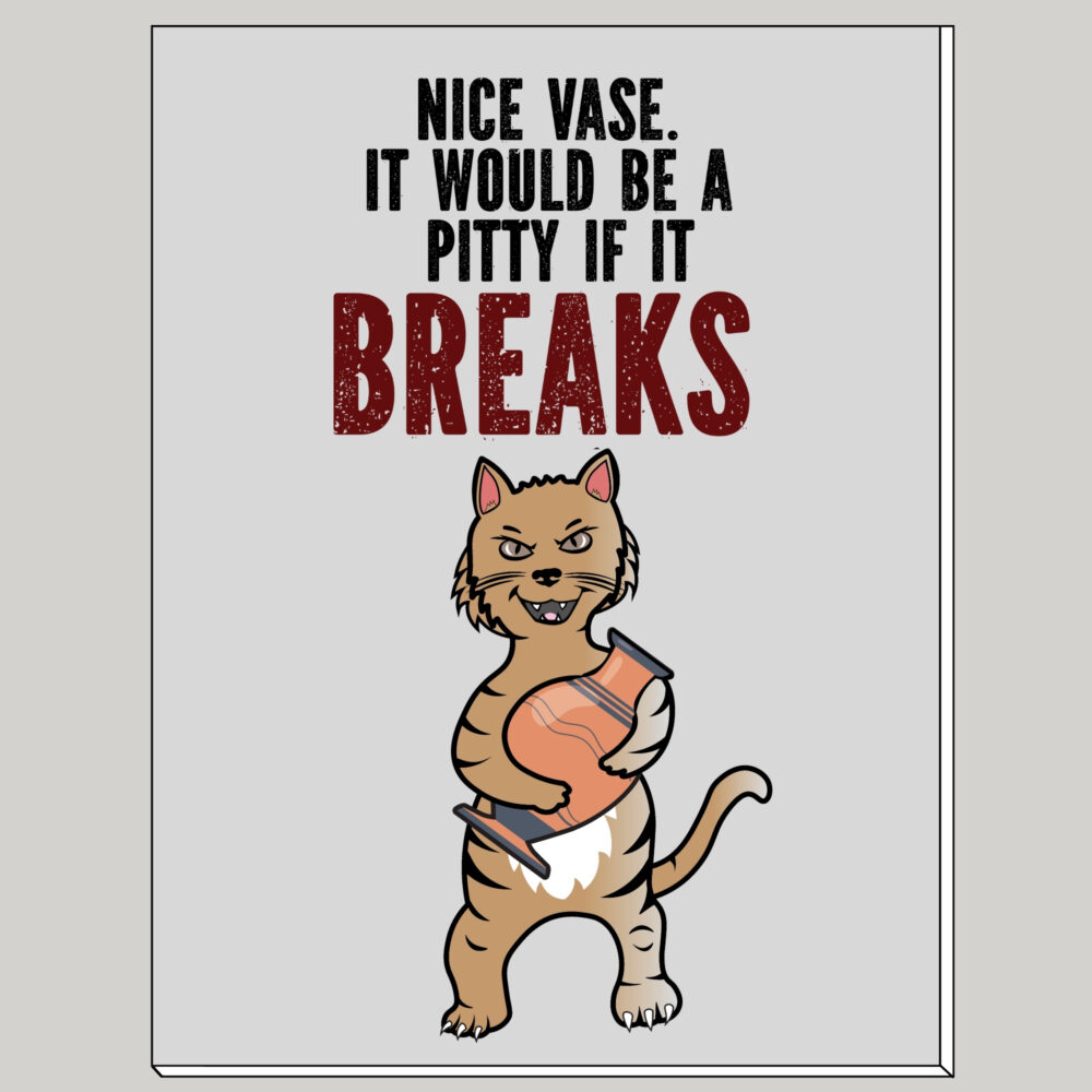 Evil eye cat notebook. Funny cat notebook.