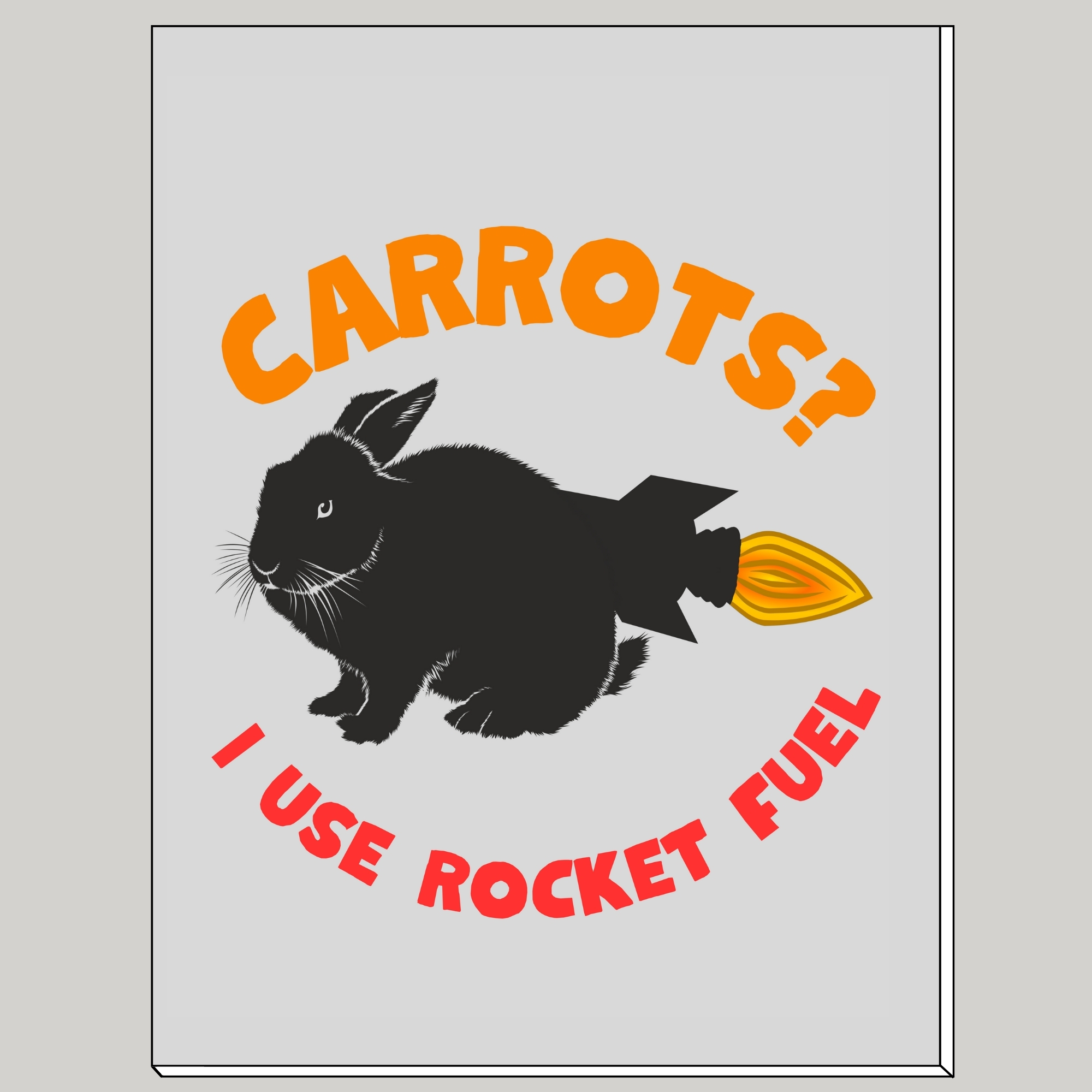 Rocket Bunny Notebook. Funny Rabbit Notebook