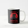 Evil cat ceramic mug. Angry cat ceramic mug