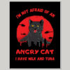 Evil cat notebook. Angry cat notebook