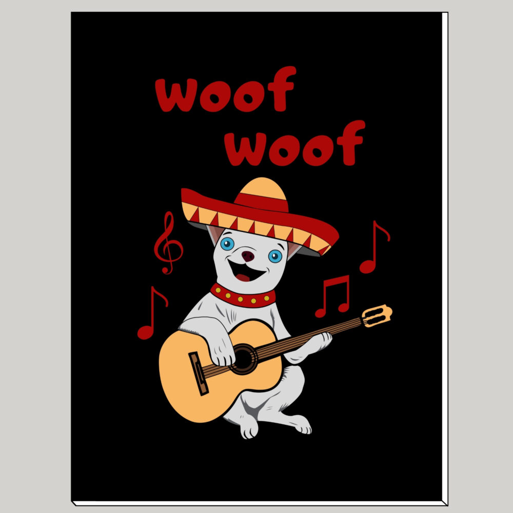 Funny Chihuahua Dog Notebook. Chihuahua Wearing a Sombrero Notebook.