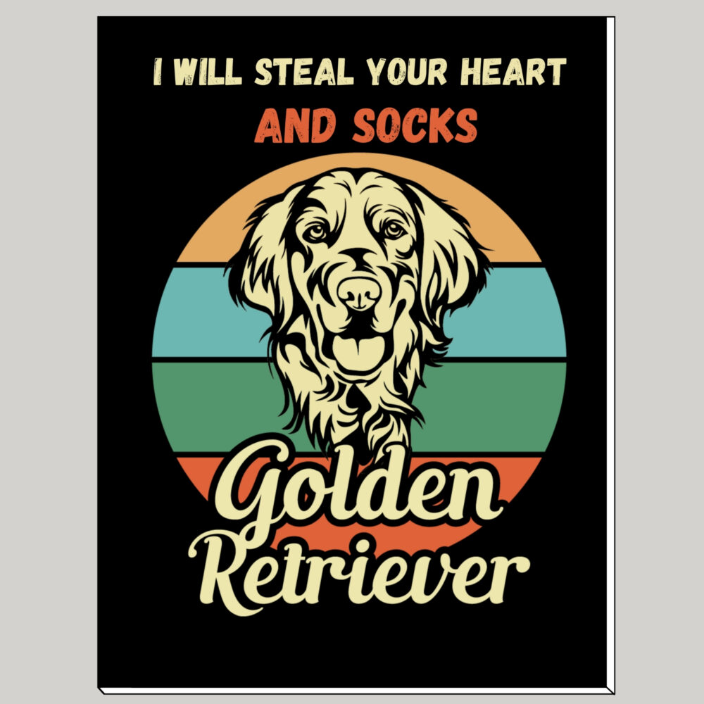 Funny Golden Retriever Notebook. Funny Dog Notebook