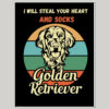 Funny Golden Retriever Notebook. Funny Dog Notebook