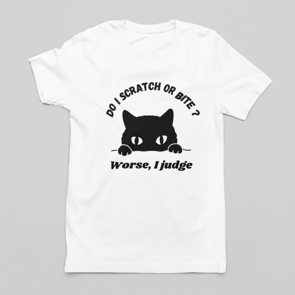Funny cat T-shirt. Mean cat T-shirt. Snarky cat men's T-shirt