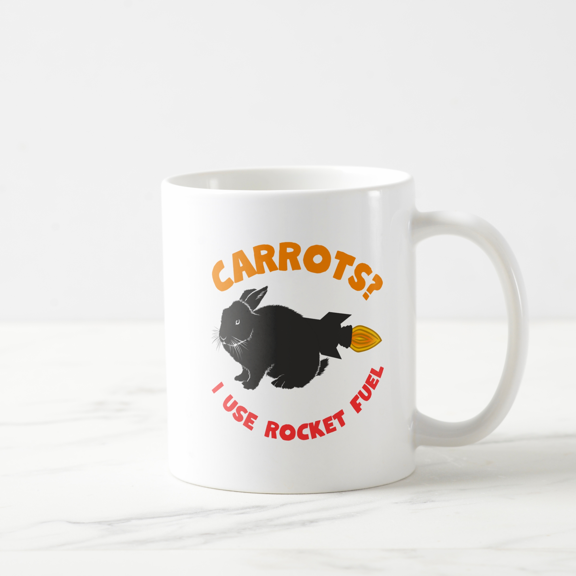 Rocket Bunny Mug. Funny Rabbit Mug