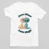 Funny dog and alien men's T-shirt. T-shirt with an adorable dog and alien friendship illustration