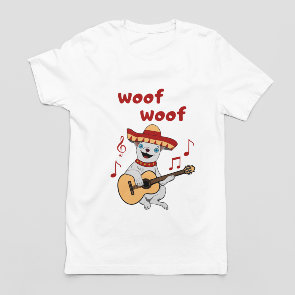 Funny Chihuahua dog men's T-shirt. Chihuahua wearing a sombrero T-shirt.